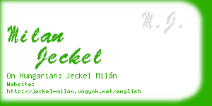 milan jeckel business card